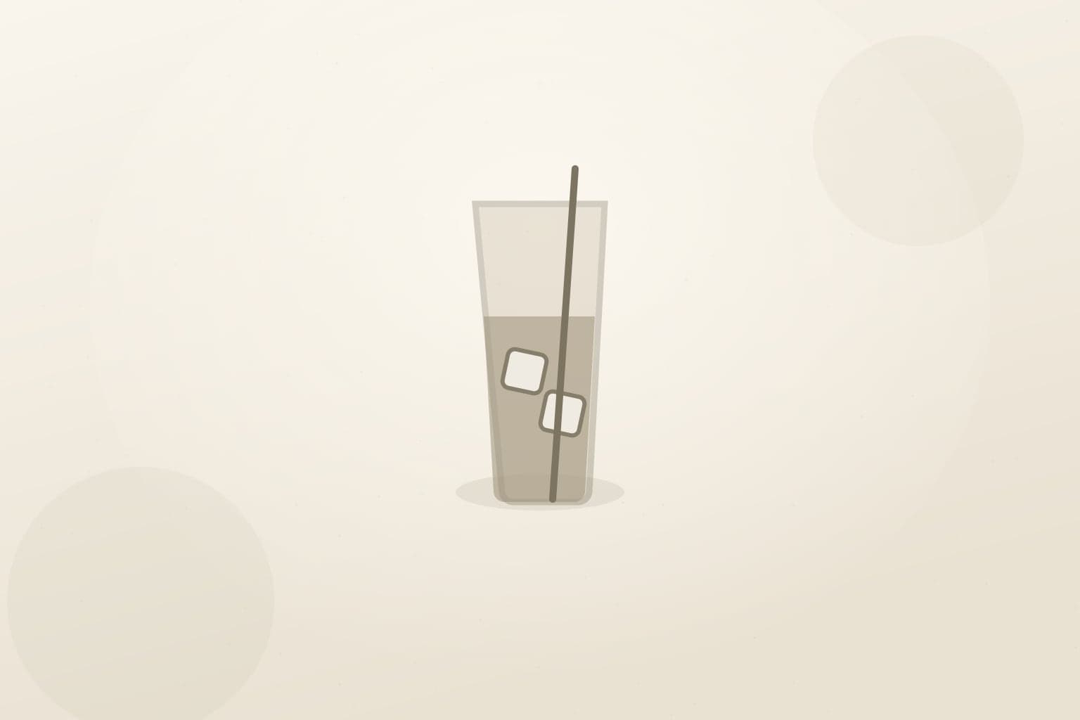 Editorial illustration of cold brew coffee in a glass