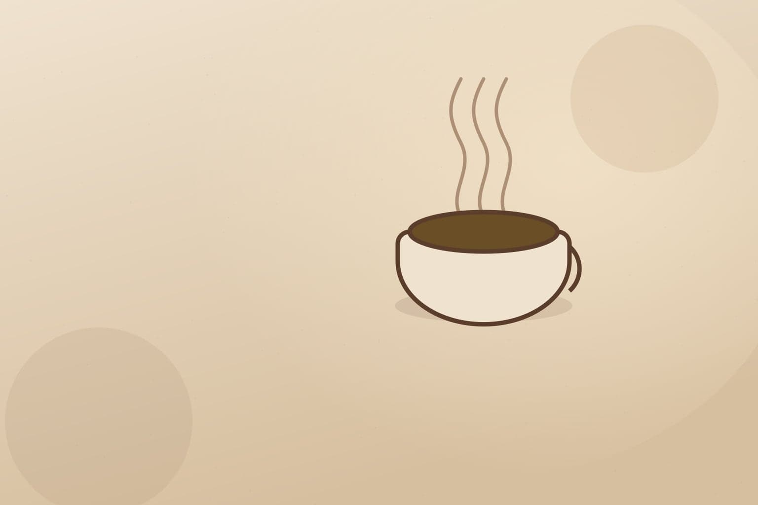 Editorial illustration of a focused cup of coffee for deep work