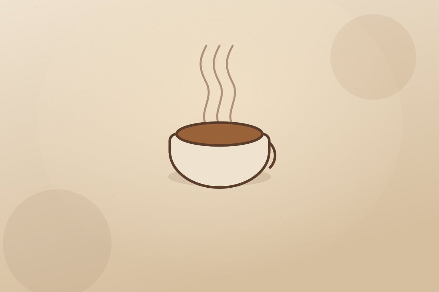 Editorial illustration of a medium roast cup of coffee